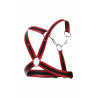 MOB Eroticwear Harnais Cross Chain Dngeon Noir-Rouge